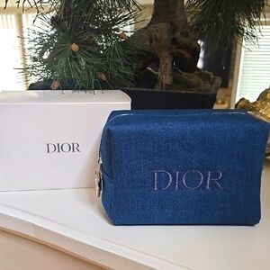 Dior Blue Cosmetic Pouch